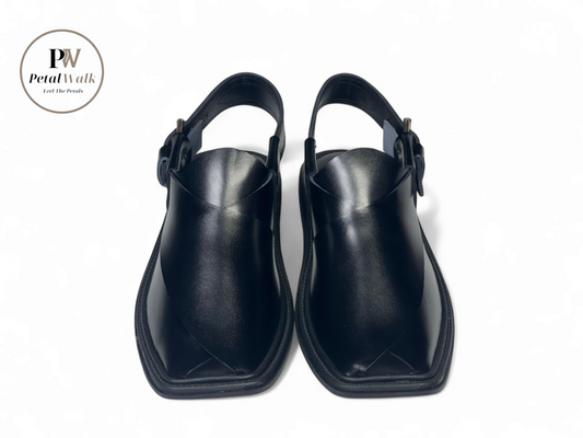 Traditional Charsadda Black Golti Chappal