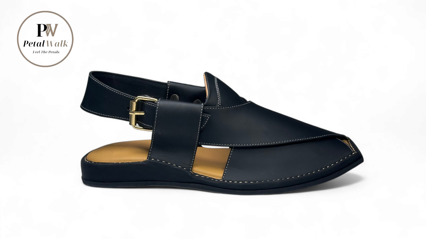 Black Zalmi Premium Soft Comfort Chappal