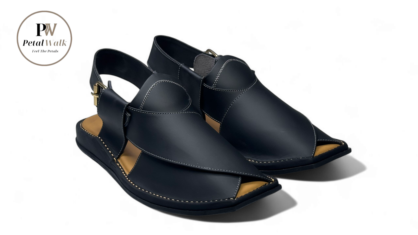 Black Zalmi Premium Soft Comfort Chappal