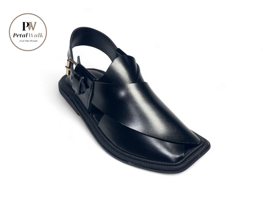 Traditional Charsadda Black Golti Chappal