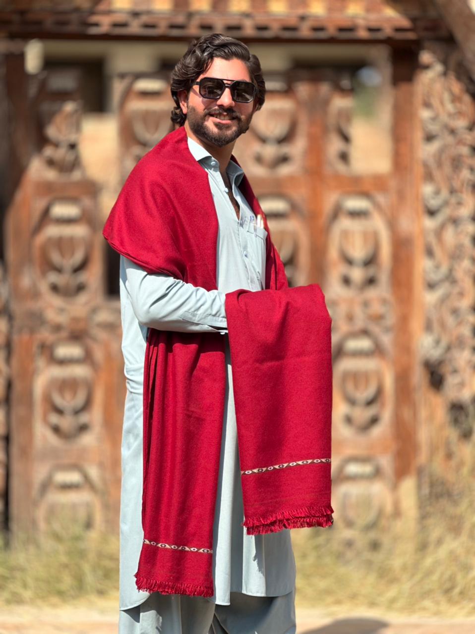 PetalWalk MAROON Nylon Wool Shawl – Premium Winter Comfort & Style